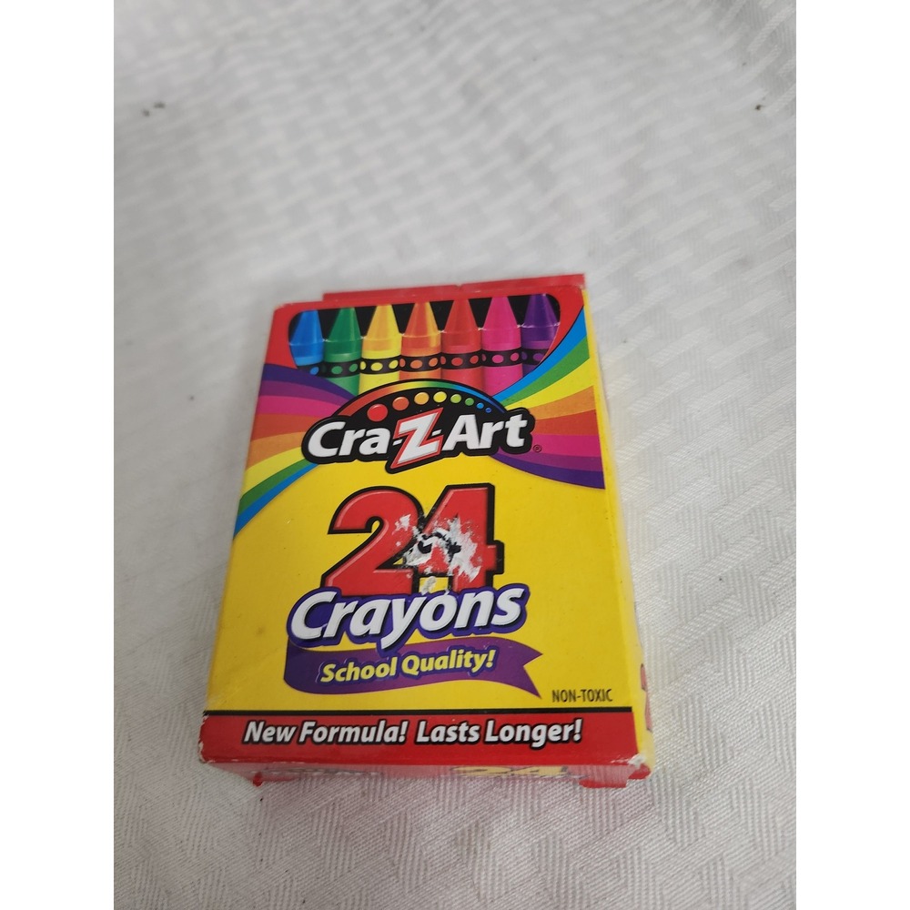 Cra-Z-Art 24 Count Crayons School Quality Non-Toxic Brighter Colors 10201
